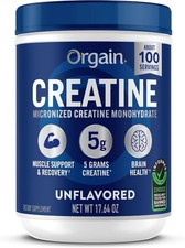 Orgain Creatine Monohydrate Powder Micronized Unflavored 100 Servings 17.64oz picture