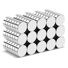 Trymag 90Pcs Small Round Refrigerator Magnets 8x3mm Rare Earth Neodymium Disc picture