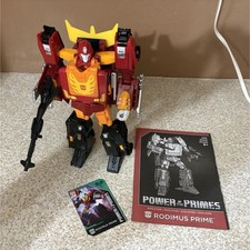 Hasbro Transformers Power of the Primes Rodimus Prime Figure w/ Blaster, Card picture