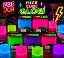 Schylling NeeDoh Nice Cube Glow Sensory Fidget Cube Stress Relief Squishy Cube picture