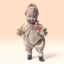Antique Gebruder Heubach Bisque Googly Doll German Character Intaglio Eyes 7.5in picture