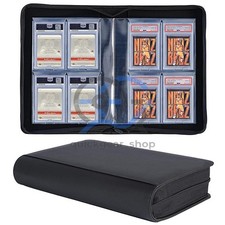 PSA Slab Binder Holds 32 PSA Slabs 4-Pocket Graded Card Binder Storage - Black picture