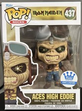 Funko Pop Iron Maiden Aces High Eddie #437 Funko Shop Exclusive + Protector NEW picture