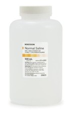 McKesson USP Normal Saline Solution Sodium Chloride .9%, 500mL Screw Top, 1 Ct picture