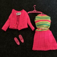 Vintage Barbie Fashion 1855 Team Ups Set Hot Pink MOD Outfit - 1968 Japan picture