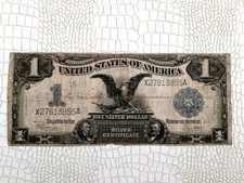 Rare 1899 $1 Silver Certificate Black Eagle in circulated condition picture