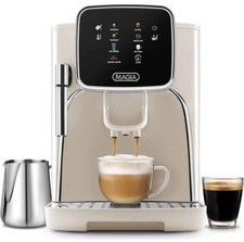 MAGIA ZK Magia Automatic Espresso Machine White Silver w/ Milk Steamer Wand picture