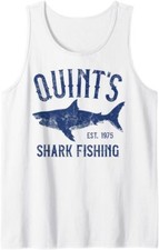 Vintage Quint's Shark Fishing 1975 Retro Tank Top picture