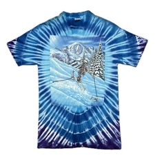 Vintage Grateful Dead Shirt Men’s Powderman Ski Skiing Skeleton 1991 Tie-Dye picture