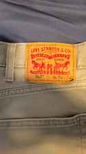 Levi's Men’s 500 Series Beige Light Wash Tapered Denim Jeans 5-Pocket picture