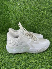 Boys Size 1PUMA MB.01 Low White Size 5 Worn Once picture