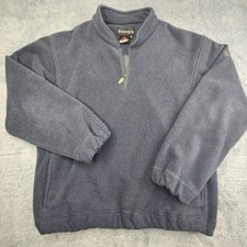 Vintage FootJoy Polartec Fleece 1/4 Zip Pullover Mens Mediuk Navy Golf Sweater picture