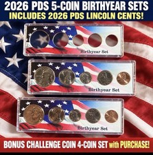 2026 PDS 5-COIN BIRTHYEAR SETS(INCLUDES 2026 PDS LINCOLN CENTS)+ BONUS *PRESALE* picture