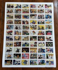 1968 The Beatles Yellow Submarine Trading Cards Set of 66 on 16x21 Photo Poster picture