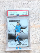 2023-2024 Panini Obsidian White Night Erling Haaland #6 Manchester City PSA 10 picture