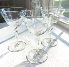 3 Vintage Mid-Century Libby Windswept Etched Champaigne Coupe/Tall Sherbert picture