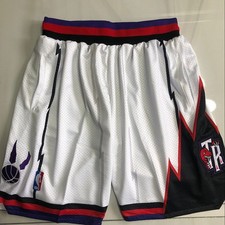 New Toronto Raptors Men Classic White Pockets stitched Shorts Size US picture