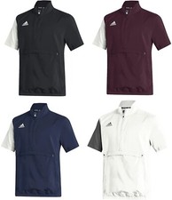 adidas Men's stadium woven 1/4 zip short sleeve golf pullovers - Multiple Colors picture