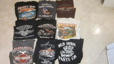 Vintage Harley Davidson, other biker T-shirts Lot Of 9 size medium & large picture