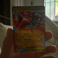 Mega Lucario EX 55/124 Fates Collide Holo Full Art Ultra Rare Pokemon 2016 picture
