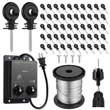 2-Mile 5000V 0.1Joule Electric Fence for Preventing Animals Intruding, 50 Bla... picture