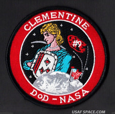 CLEMENTINE DOD NASA USAF CLASSIFIED SATELLITE SPACE MISSION LAUNCH PATCH picture