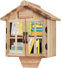 Little Library Box Outdoor Free Library Kit, Updated Double Doors Literature Lit picture