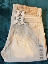 $125 NEW Polo Ralph Lauren Hampton Straight Stretch 32x30 Denim Khaki Jeans picture