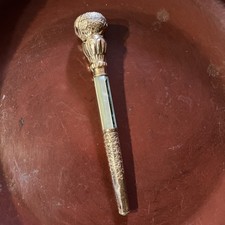 ANTIQUE ROLLED GOLD FILLED Mother Of pearl UMBRELLA HANDLE picture