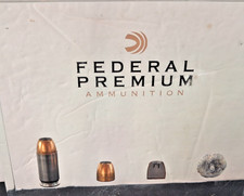 Federal Premium Ammunition Clear Lucite Block Advertise 45 Auto ActuShell Shots picture