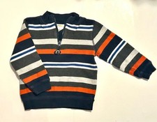 Gymboree Junior Linebacker Football Striped Half Zip Pullover Boys 3T picture