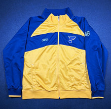 Reebok Center Ice St Louis Blues Jacket Mens XL NHL Hockey Full Zip Track picture