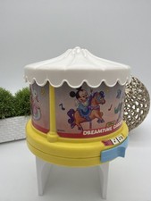 Vintage Disney Dreamtime Carousel Musical Crib Toy Mattel Baby Mickey picture