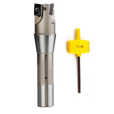 Indexable End Mill R8 Shank,3 Flutes 1-1/4