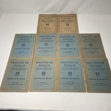 Vintage 1918 Mastery Of Speech Booklets 1-8 Frederick Houk Law Roth Memory  picture