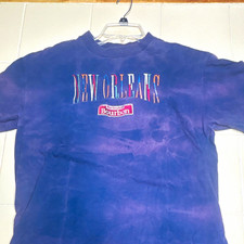 Vintage New Orleans Bourbon Street Purple Graphic T shirt Mens L (from the 90’s) picture