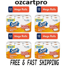 Scott ComfortPlus Toilet Paper with 12 Mega Rolls Tissue--4 Pack picture