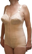 BODYPERFECT Women's Orthopedic Compression Bodysuit Back Abdomen Support Zipper picture