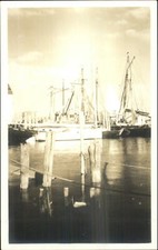 Harbor & Boats - Possibly Nantucket MA c1920s-30s Real Photo Postcard picture