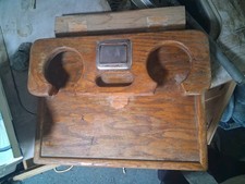VTG 80 90s Chevy Van Wooden Cup Holder Storage Tray Chevrolet Conversion 16x13