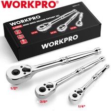 WORKPRO 3PCS Ratchet Set 72-Tooth 1/4