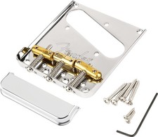 Genuine Fender Top-Load/String-Through Tele Bridge w/Brass Compensated 3-Saddle picture