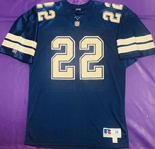 Authentic Emmit Smith #22 Dallas Cowboys Vintage 90’s On Field Russell Jersey 48 picture