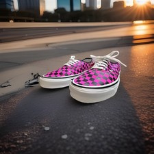 RARE Dover Street Market x Vans Vault OG Authentic LX Black Pink Glow ChekRbord picture