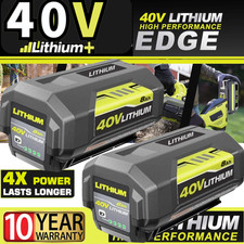 1-2PACK 8.0Ah Battery 40 Volt for Ryobi 40V Lithium OP40602 Battery with LED picture