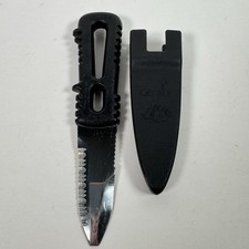 Vintage Gerber River Shorty Dive Knife Italy Fixed Blade w/ Sheath Serrated picture