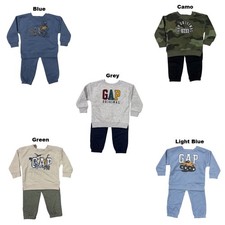 GAP Toddler Boys 2-Piece Logo Fleece Sweatshirt & Jogger Pant Set picture
