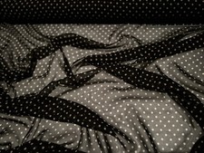 Black/Cream Polka Dots Chiffon 100% Silk Fabric 44