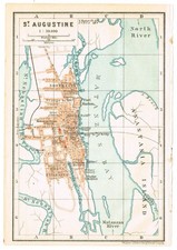 St.  Augustine  1909 Original Map City Plan  FLORIDA picture