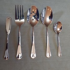 Mikasa FRENCH COUNTRYSIDE 5-Piece Serving Set Glossy Stainless Steel NEW picture